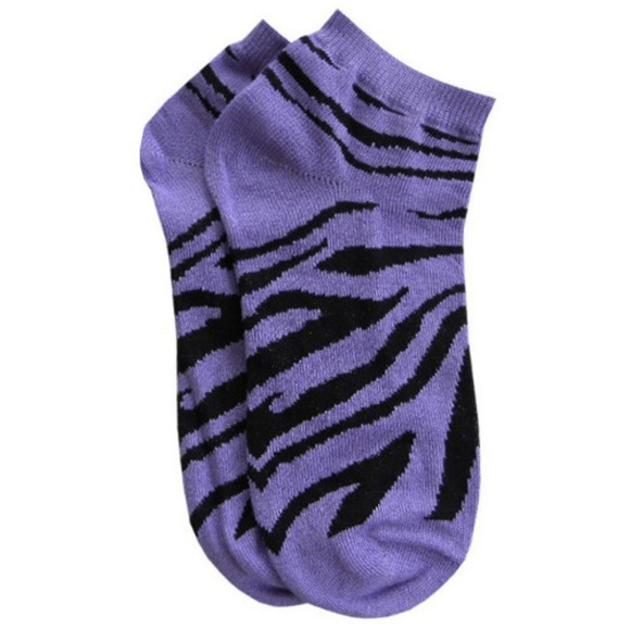 12 Pair Women's "Zebra Print" Low Cut Fun Socks - Picture 2 of 7